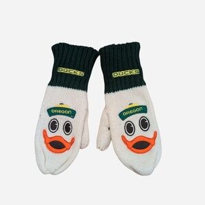 Oregon Ducks Mittens - Green and White